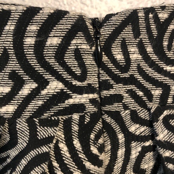 Eva Franco black white ruffled bubble skirt size 0 - Picture 5 of 8